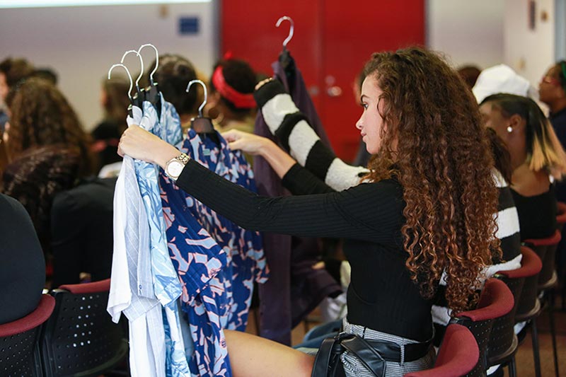 Photo fashion students at Cubavera presentation by Designer Natacha Rodriguez 