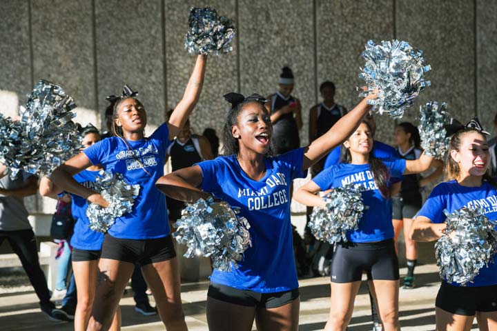 MDC cheerleaders showing school spirit