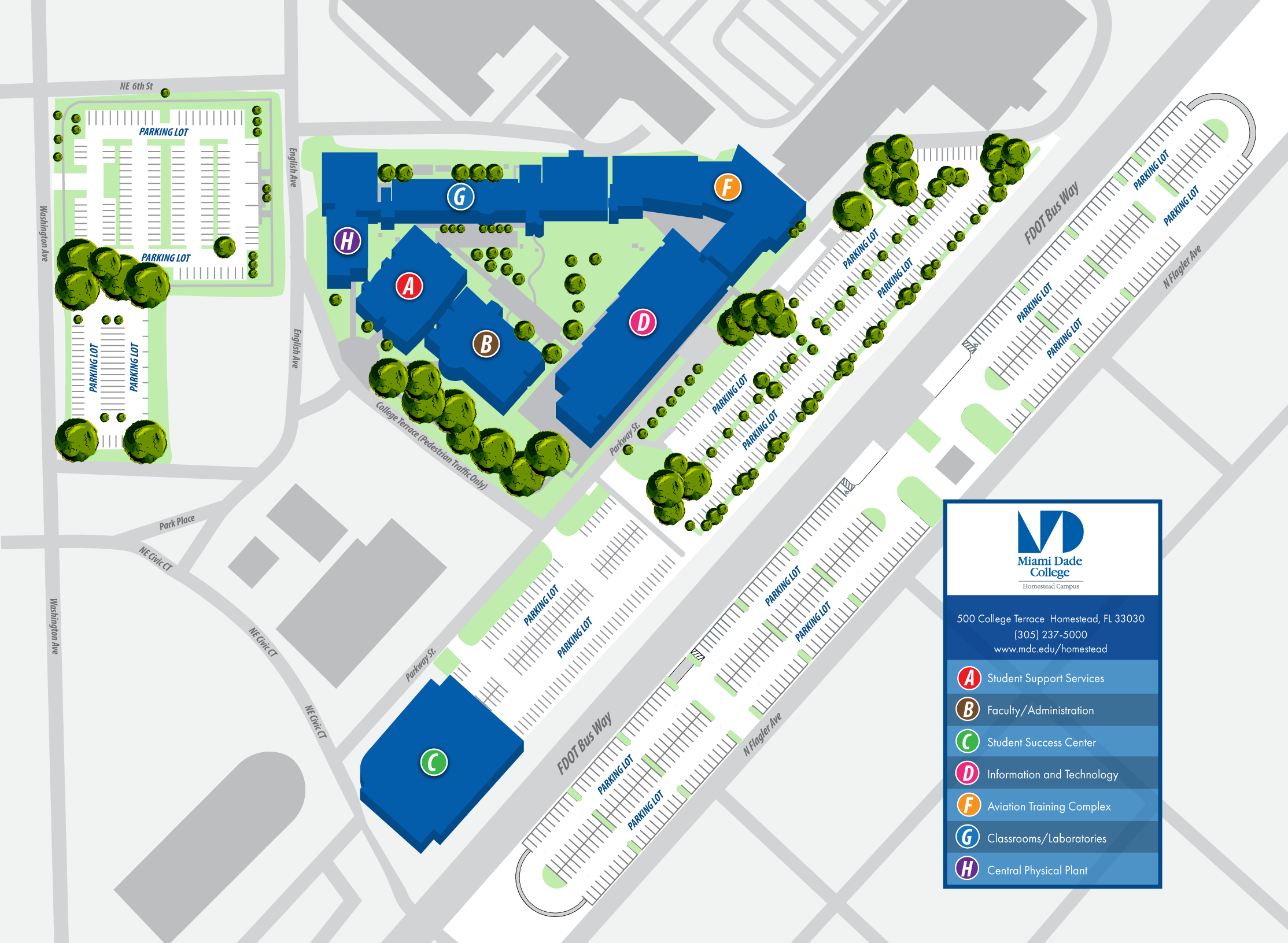 Campus Map and Directions - Homestead Campus | Miami Dade College