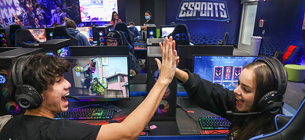 Three students from the HOPE club